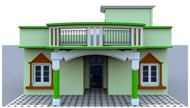 Middle Class Indian Normal Village House Design