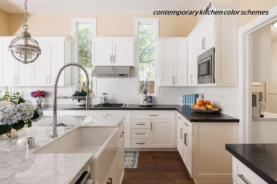 contemporary kitchen color schemes