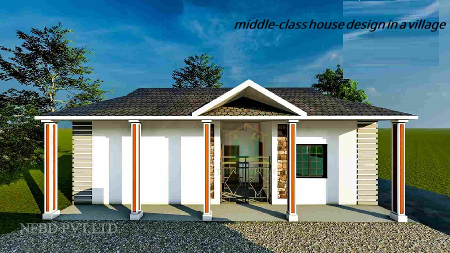 middle-class house design in a village