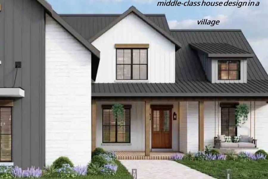 middle-class house design in a village