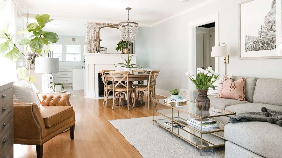 narrow living room dining room combo
