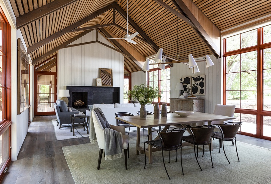 narrow living room dining room combo